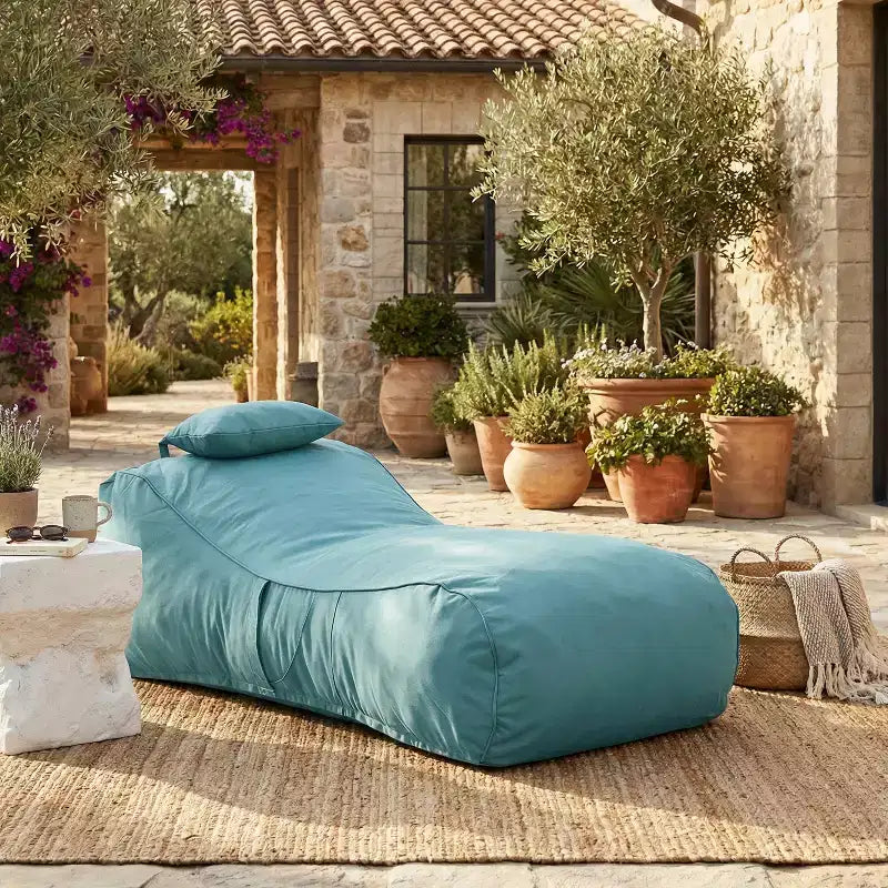 Christopher Knight Home Maeve Outdoor Modern Versatile Bean Bag Lounge Chair with a Pillow