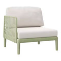 WestinTrends Playa Modern Outdoor Polypropylene Resin Left Arm Facing Deep Seating Sectional Chair, Green