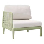 WestinTrends Playa Modern Outdoor Polypropylene Resin Left Arm Facing Deep Seating Sectional Chair, Green