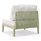 WestinTrends Playa Modern Outdoor Polypropylene Resin Left Arm Facing Deep Seating Sectional Chair, Green