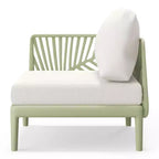 WestinTrends Playa Modern Outdoor Polypropylene Resin Left Arm Facing Deep Seating Sectional Chair, Green