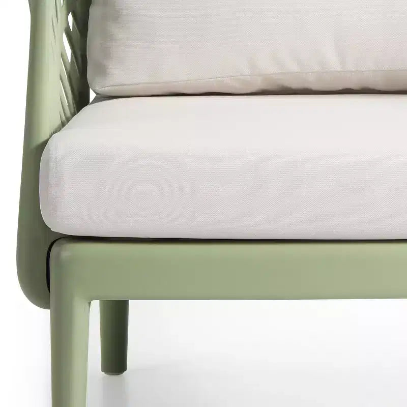 WestinTrends Playa Modern Outdoor Polypropylene Resin Left Arm Facing Deep Seating Sectional Chair, Green