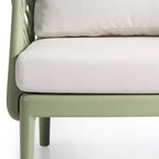 WestinTrends Playa Modern Outdoor Polypropylene Resin Left Arm Facing Deep Seating Sectional Chair, Green