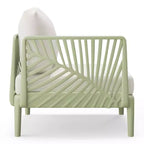 WestinTrends Playa Modern Outdoor Polypropylene Resin Left Arm Facing Deep Seating Sectional Chair, Green