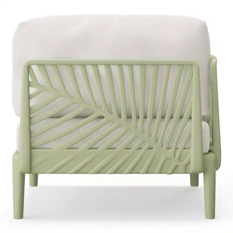 WestinTrends Playa Modern Outdoor Polypropylene Resin Left Arm Facing Deep Seating Sectional Chair, Green