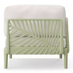 WestinTrends Playa Modern Outdoor Polypropylene Resin Left Arm Facing Deep Seating Sectional Chair, Green
