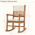Karl Home | Solid Wood Rocking Chair with Cushion