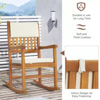 Karl Home | Solid Wood Rocking Chair with Cushion