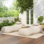 Christopher Knight Home Maeve Outdoor Modern Versatile Bean Bag Lounge Chair with a Pillow ( Set of 2)