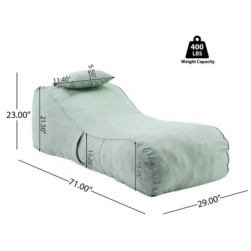 Christopher Knight Home Maeve Outdoor Modern Versatile Bean Bag Lounge Chair with a Pillow ( Set of 2)