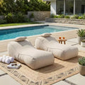 Christopher Knight Home Maeve Outdoor Modern Versatile Bean Bag Lounge Chair with a Pillow ( Set of 2)