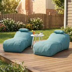 Christopher Knight Home Maeve Outdoor Modern Versatile Bean Bag Lounge Chair with a Pillow ( Set of 2)
