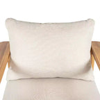 Christopher Knight Home Kari Patio Acacia Wood Slatted Club Chair with Water-Resistant Cushions, Beige/Light Teak