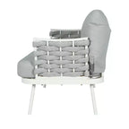 Christopher Knight Home Barbara Modern Outdoor Metal and Rope Upholstered Club Chairs (Set of 2)