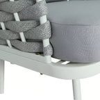 Christopher Knight Home Barbara Modern Outdoor Metal and Rope Upholstered Club Chairs (Set of 2)