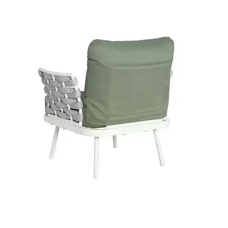 Christopher Knight Home Barbara Modern Outdoor Metal and Rope Upholstered Club Chairs (Set of 2)