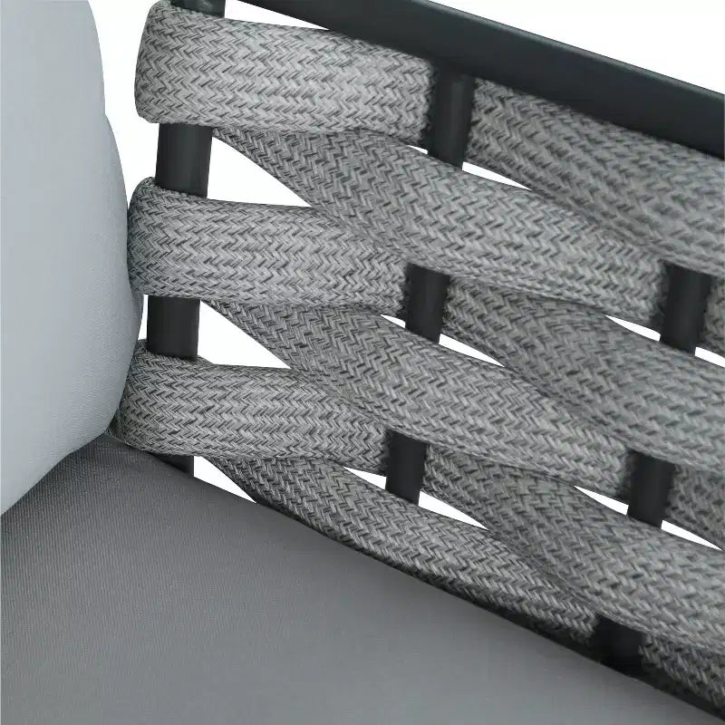 Christopher Knight Home Barbara Modern Outdoor Metal and Rope Upholstered Club Chairs (Set of 2)