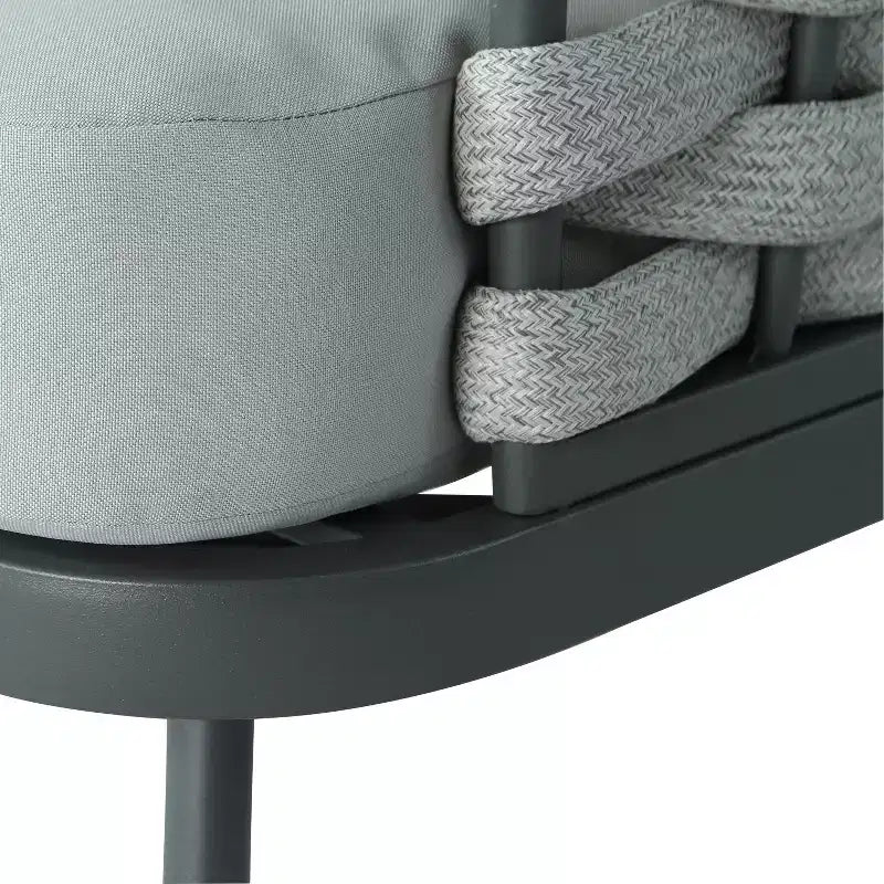 Christopher Knight Home Barbara Modern Outdoor Metal and Rope Upholstered Club Chairs (Set of 2)