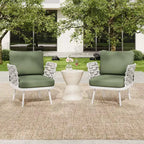Christopher Knight Home Barbara Modern Outdoor Metal and Rope Upholstered Club Chairs (Set of 2)