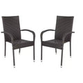 Hialeah Wicker Dining Chair Set - Set of 2