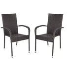 Hialeah Wicker Dining Chair Set - Set of 2