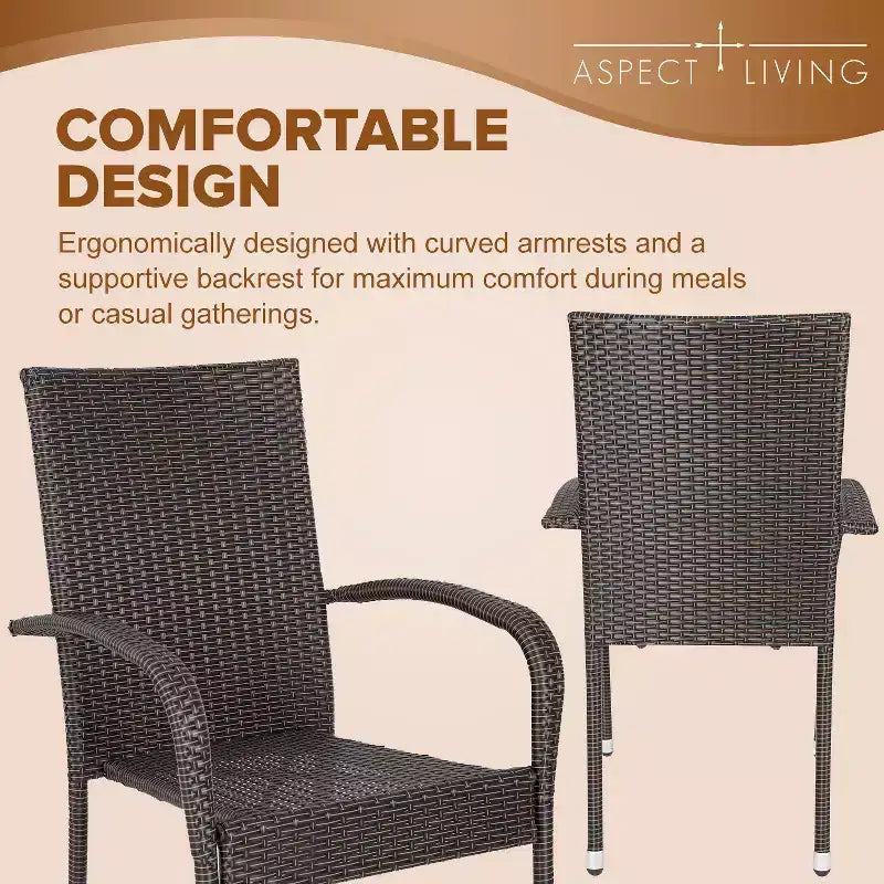 Hialeah Wicker Dining Chair Set - Set of 2
