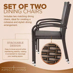 Hialeah Wicker Dining Chair Set - Set of 2