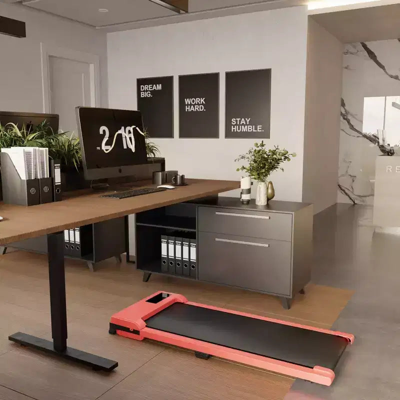 NAYSAYE Walking Pad Spacious Running Area 220 lbs Weight Capacity for Home or Office Workouts, Red, 47.64*19.09*4.92