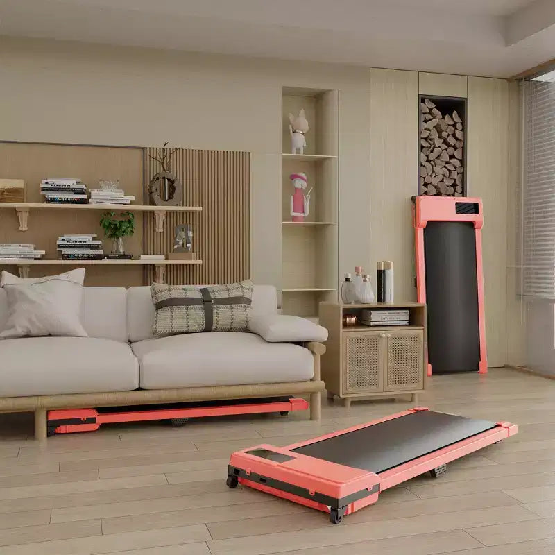NAYSAYE Walking Pad Spacious Running Area 220 lbs Weight Capacity for Home or Office Workouts, Red, 47.64*19.09*4.92