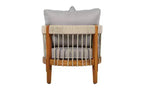 Okak Patio Accent Chairs with Handwoven Rope Frame,1 PCS,Upholstered Outdoor Armchair Acacia Club Chair for Backyard&Garden,400lbs Max
