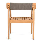 Okak 17.2 Premium Acacia Patio Dining Chairs Rustic Accent Chairs,Set of 2,Outdoor Armchair for Porch,Garden&Backyard,Patio Furniture Seating,Teak