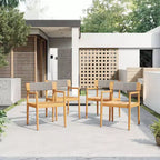 Okak 17.2 Premium Acacia Patio Dining Chairs Rustic Accent Chairs,Set of 2,Outdoor Armchair for Porch,Garden&Backyard,Patio Furniture Seating,Teak
