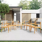 Okak 17.2 Premium Acacia Patio Dining Chairs Rustic Accent Chairs,Set of 2,Outdoor Armchair for Porch,Garden&Backyard,Patio Furniture Seating,Teak
