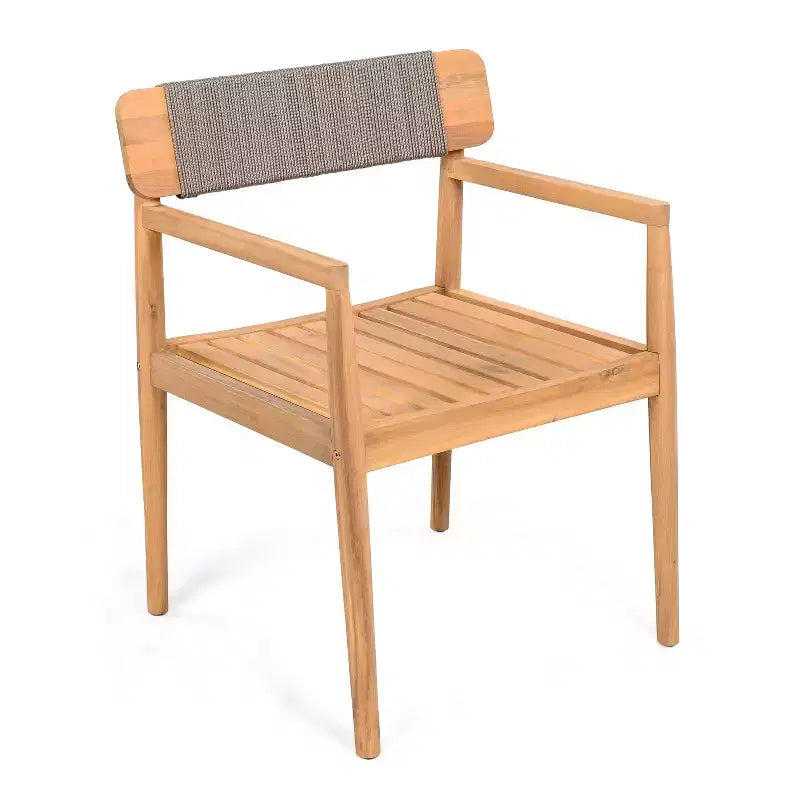 Okak 17.2 Premium Acacia Patio Dining Chairs Rustic Accent Chairs,Set of 2,Outdoor Armchair for Porch,Garden&Backyard,Patio Furniture Seating,Teak