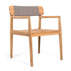 Okak 17.2 Premium Acacia Patio Dining Chairs Rustic Accent Chairs,Set of 2,Outdoor Armchair for Porch,Garden&Backyard,Patio Furniture Seating,Teak