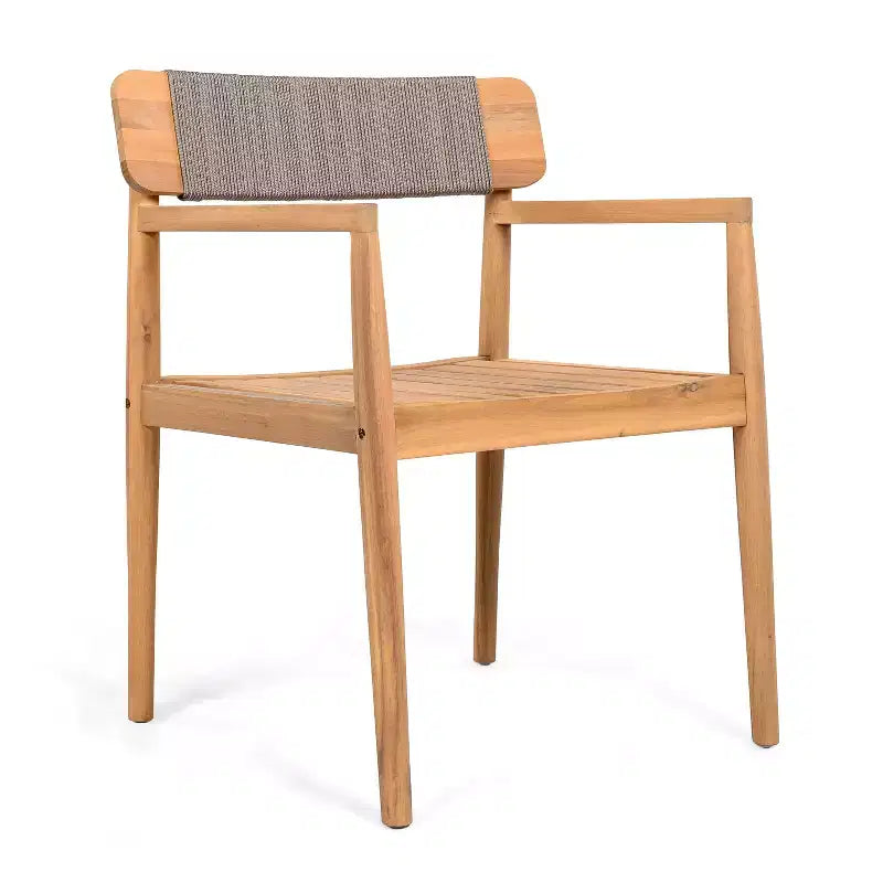 Okak 17.2 Premium Acacia Patio Dining Chairs Rustic Accent Chairs,Set of 2,Outdoor Armchair for Porch,Garden&Backyard,Patio Furniture Seating,Teak
