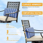 Outdoor Swivel Bar Stools Counter Height with Red Cushion, 2PCS Patio Bar Stools with Armrest & Back, Tall Outdoor Swivel BarStools for Backyard