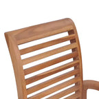 vidaXL Patio Dining Chairs 2 Pcs with Gray Cushions - Solid Wood Teak - Ergonomic Design for Garden, Patio, Dining Room - 24.4x22.2x37