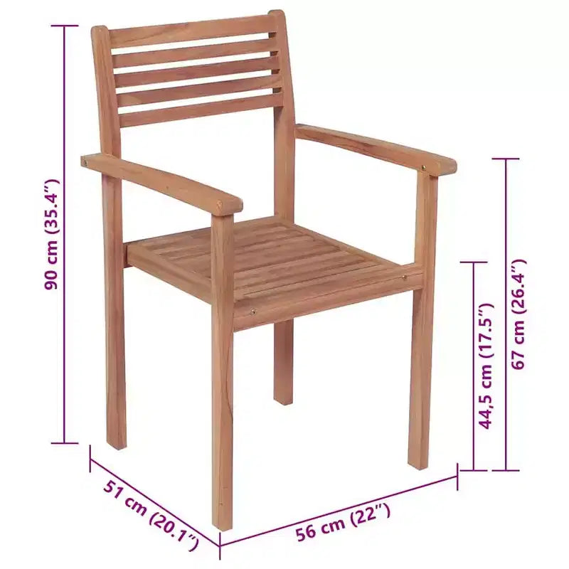 vidaXL Solid Teak Wood Patio Chairs Set with Anthracite Cushions - Weather Resistant Outdoor Seating for Backyard, Garden, Deck, Porch