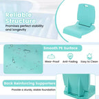 Costway Poolside Chair for Edge of Pool with Back Support & Handles Portable Picnic Chair White/Blue/Pink/Green