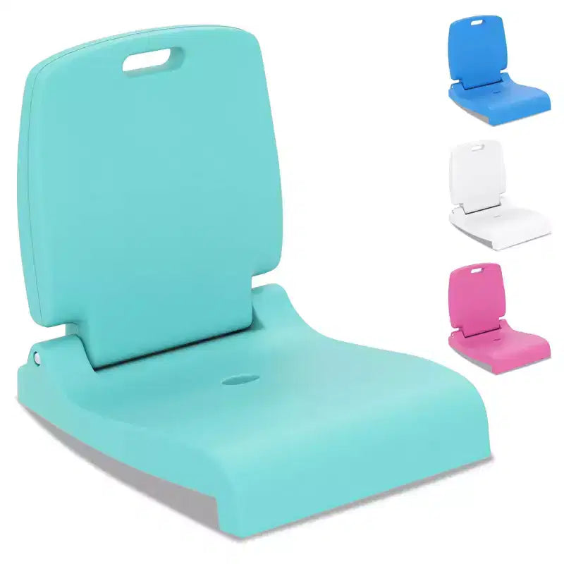 Costway Poolside Chair for Edge of Pool with Back Support & Handles Portable Picnic Chair White/Blue/Pink/Green