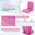 Costway Poolside Chair for Edge of Pool with Back Support & Handles Portable Picnic Chair White/Blue/Pink/Green