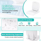 Costway Poolside Chair for Edge of Pool with Back Support & Handles Portable Picnic Chair White/Blue/Pink/Green