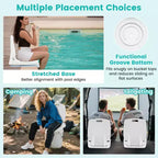 Costway Poolside Chair for Edge of Pool with Back Support & Handles Portable Picnic Chair White/Blue/Pink/Green