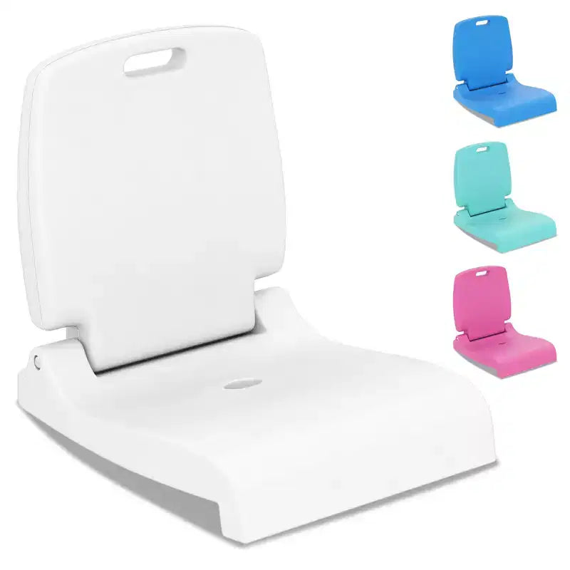 Costway Poolside Chair for Edge of Pool with Back Support & Handles Portable Picnic Chair White/Blue/Pink/Green