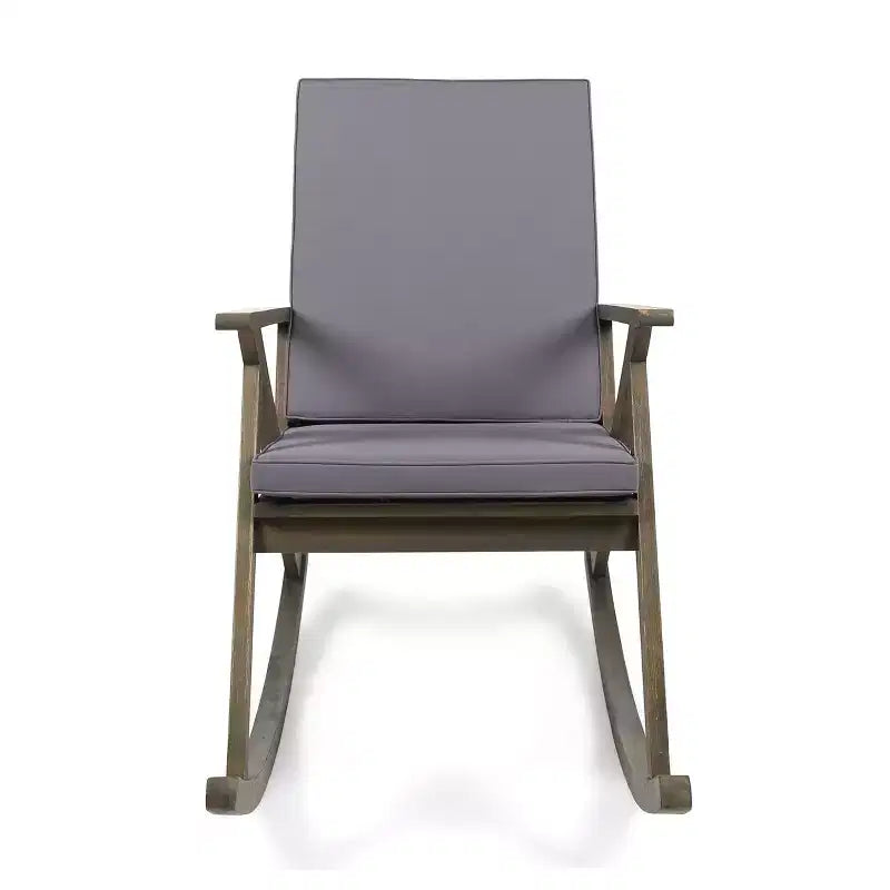 GDFStudio Sally Acacia Wood Rocking Chairs with Water Resistant Cushions(Set of 2)