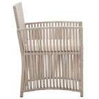 vidaXL Patio Chairs 2 Pcs Outdoor Patio Dining Chair with Cushions Poly Rattan - Beige