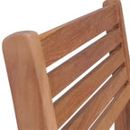 vidaXL Stackable Patio Chairs with Comfort Cushions - 8 pcs Durable Solid Teak Wood Garden Furniture with Fine Sanded Finish