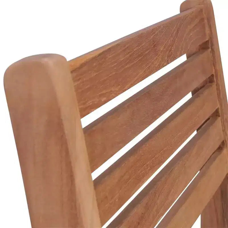 vidaXL 8 pcs Solid Teak Wood Stackable Chairs with Cushions - Classic Outdoor Furniture for Patio and Garden