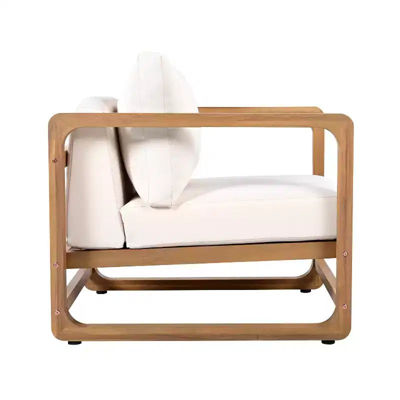 Christopher Knight Home Wisp Modern Outdoor Acacia Wood Oversized Club Chair with Cushions